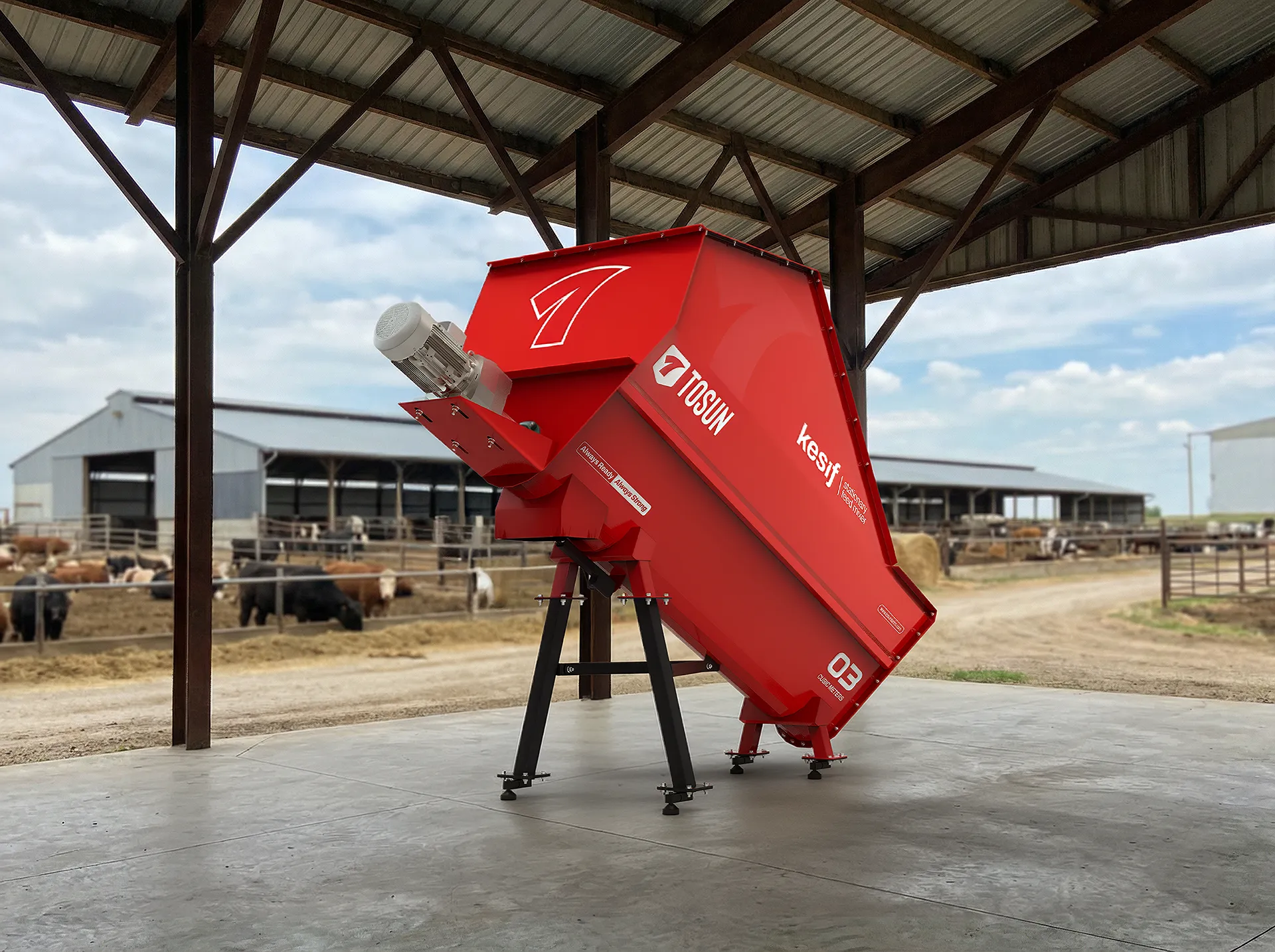 Kesif Sabit Helezonlu Yem Karma Makinesi