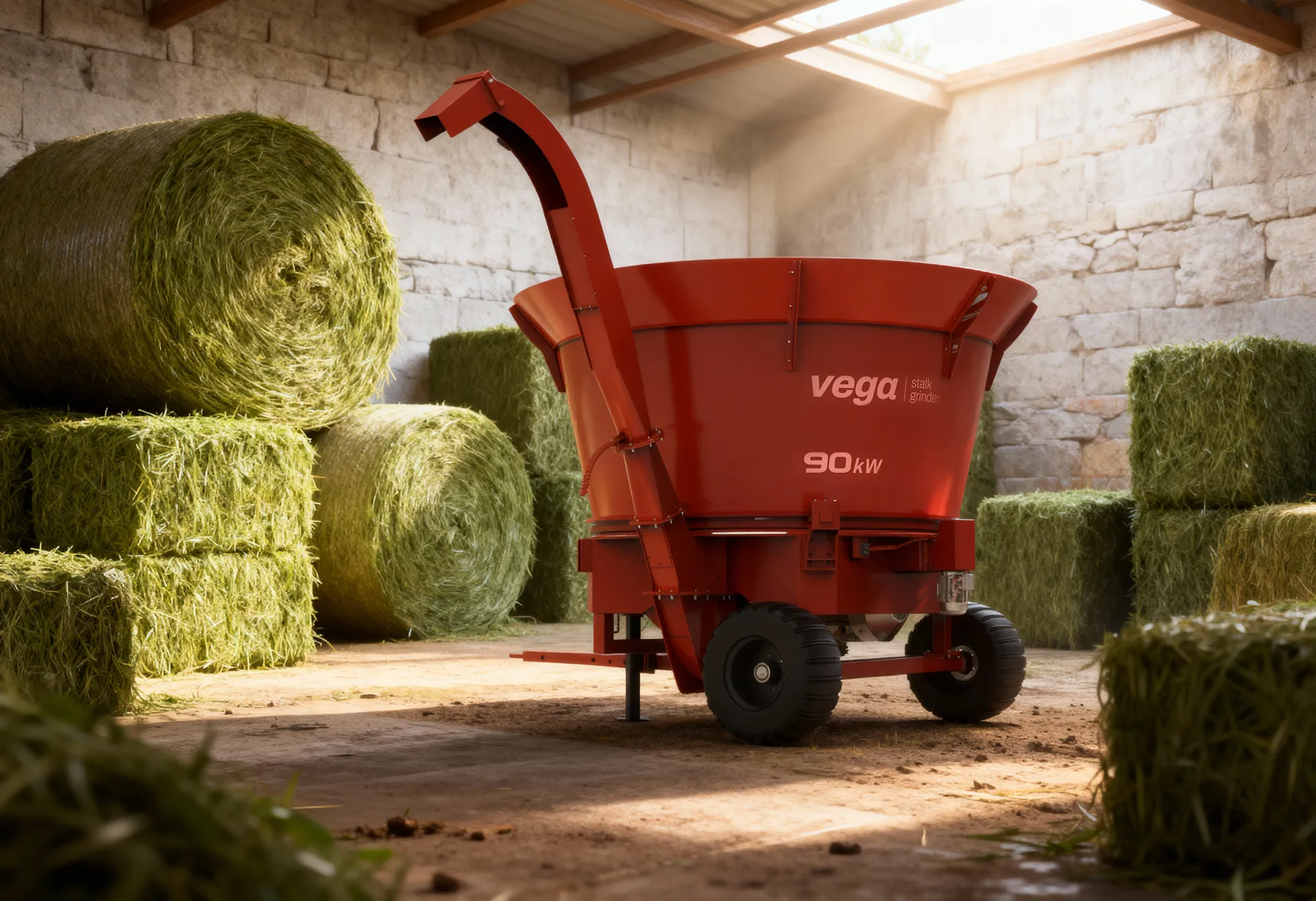 Vega Balya Parçalama Makinesi (Yatay Helezonlu)